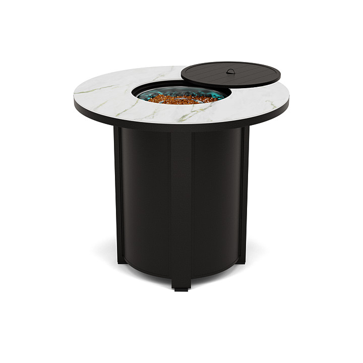 54" Round Balcony Fire Pit Table - Multiple Colors and Top Patterns